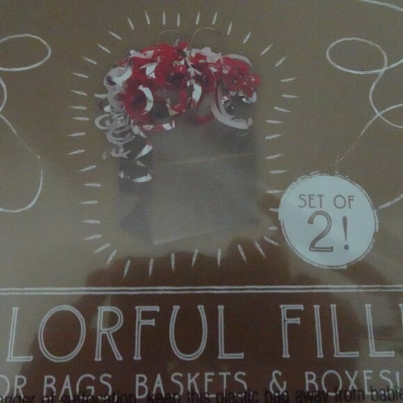 Gift Bag Filler No Mess Reusable For FOUR Bags Baskets Boxes Red White Silver - Picture 3 of 10